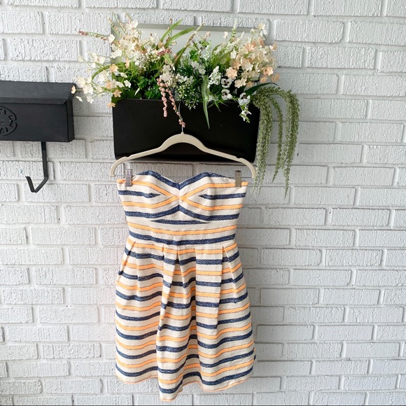 HUTCH Anthropologie Strapless Striped Mini Dress - Picture 3 of 13